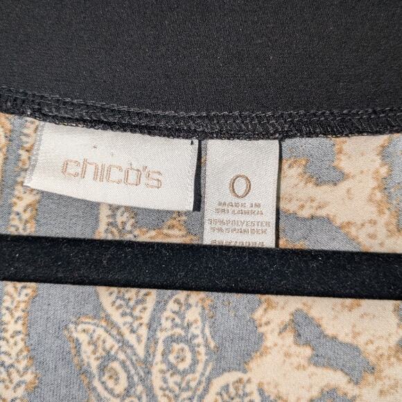 Chicos Shift Dress Womens Small Animal MIxed Print Stretchy Knee‎ Length Preppy - Picture 3 of 8